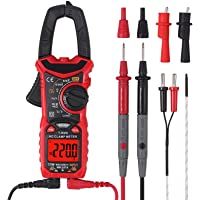 Proster 600A Pinza Amperimetrica Multimetro Digital Polimetro Pantalla LCD TRMS Medidor de Corriente CA-CC Voltaje 6000…